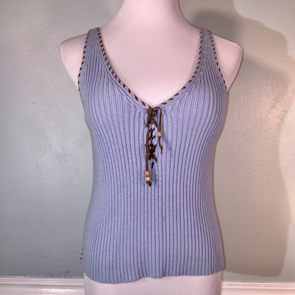 Takeout Sleeveless Sweater with a hint of Western